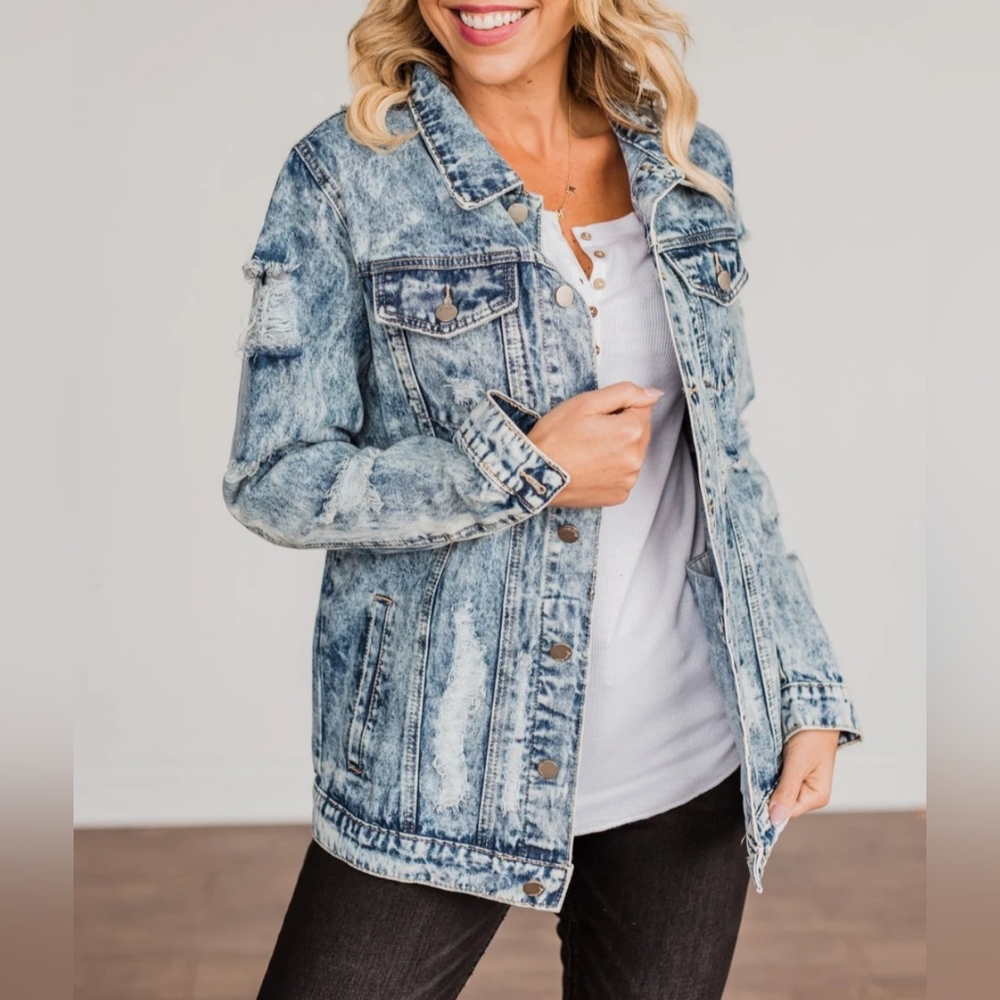 Distressed Jean Jacket